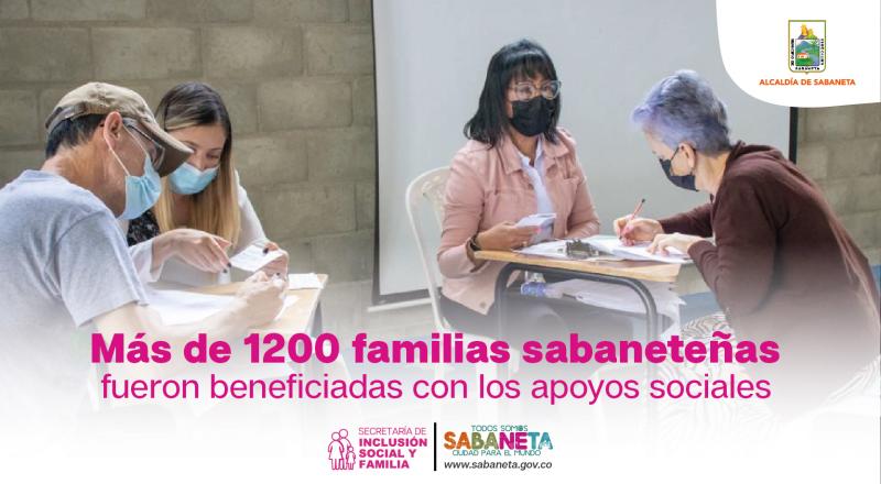 M�s de 1200 familias sabanete�as fueron beneficiadas con los apoyos sociales durante marzo